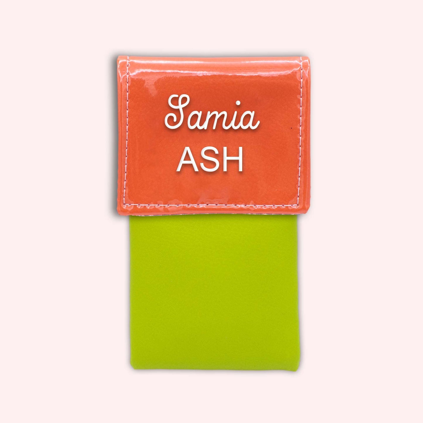 Pochette bicolore rabat Orange