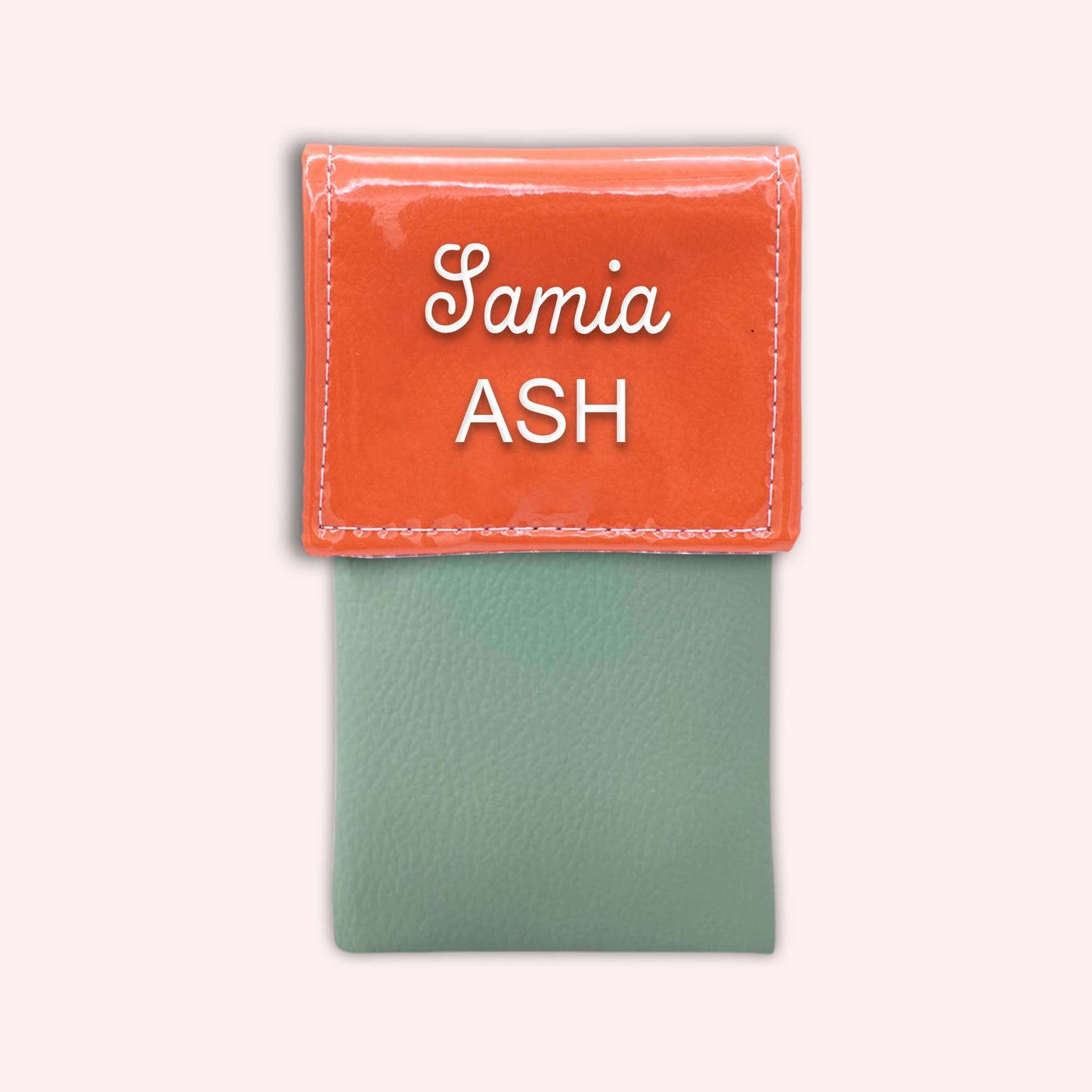 Pochette bicolore rabat Orange