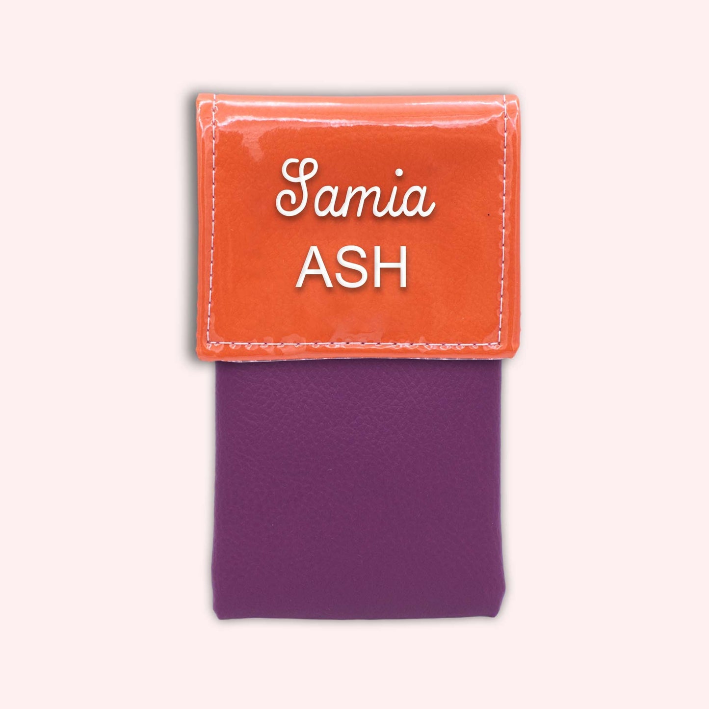 Pochette bicolore rabat Orange