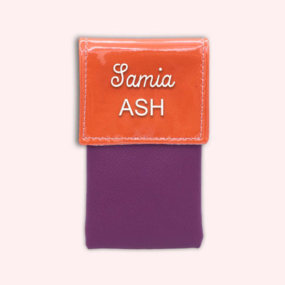 Pochette bicolore rabat Orange