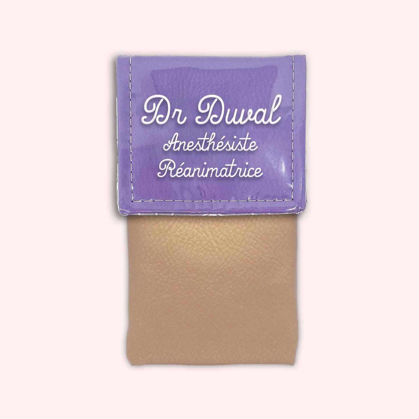Pochette bicolore rabat Parme