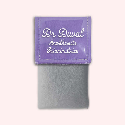 Pochette bicolore rabat Parme