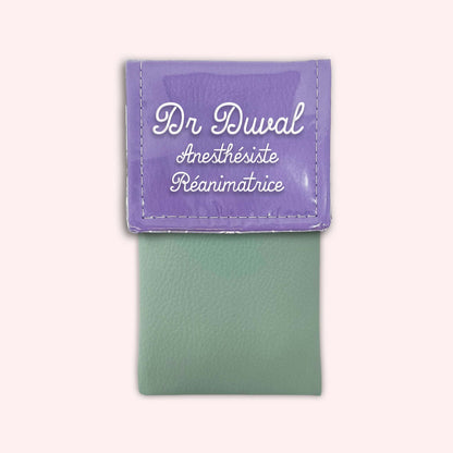 Pochette bicolore rabat Parme