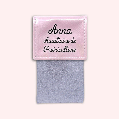 Pochette bicolore rabat Rose léger
