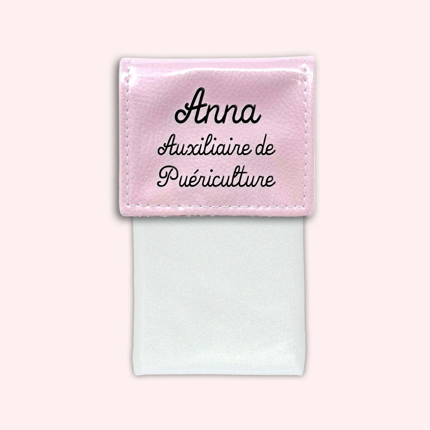 Pochette bicolore rabat Rose léger