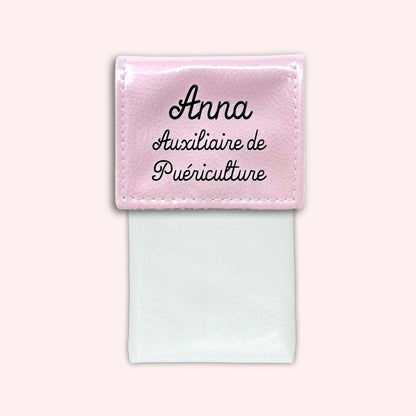 Pochette bicolore rabat Rose léger