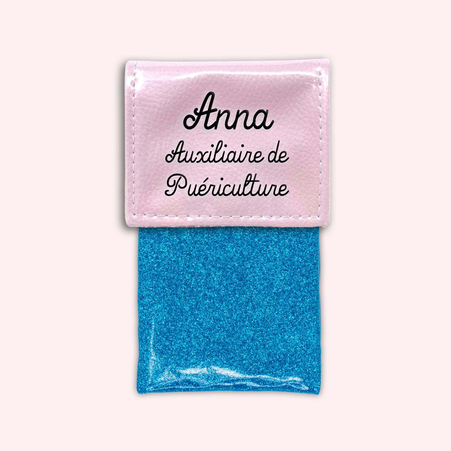 Pochette bicolore rabat Rose léger