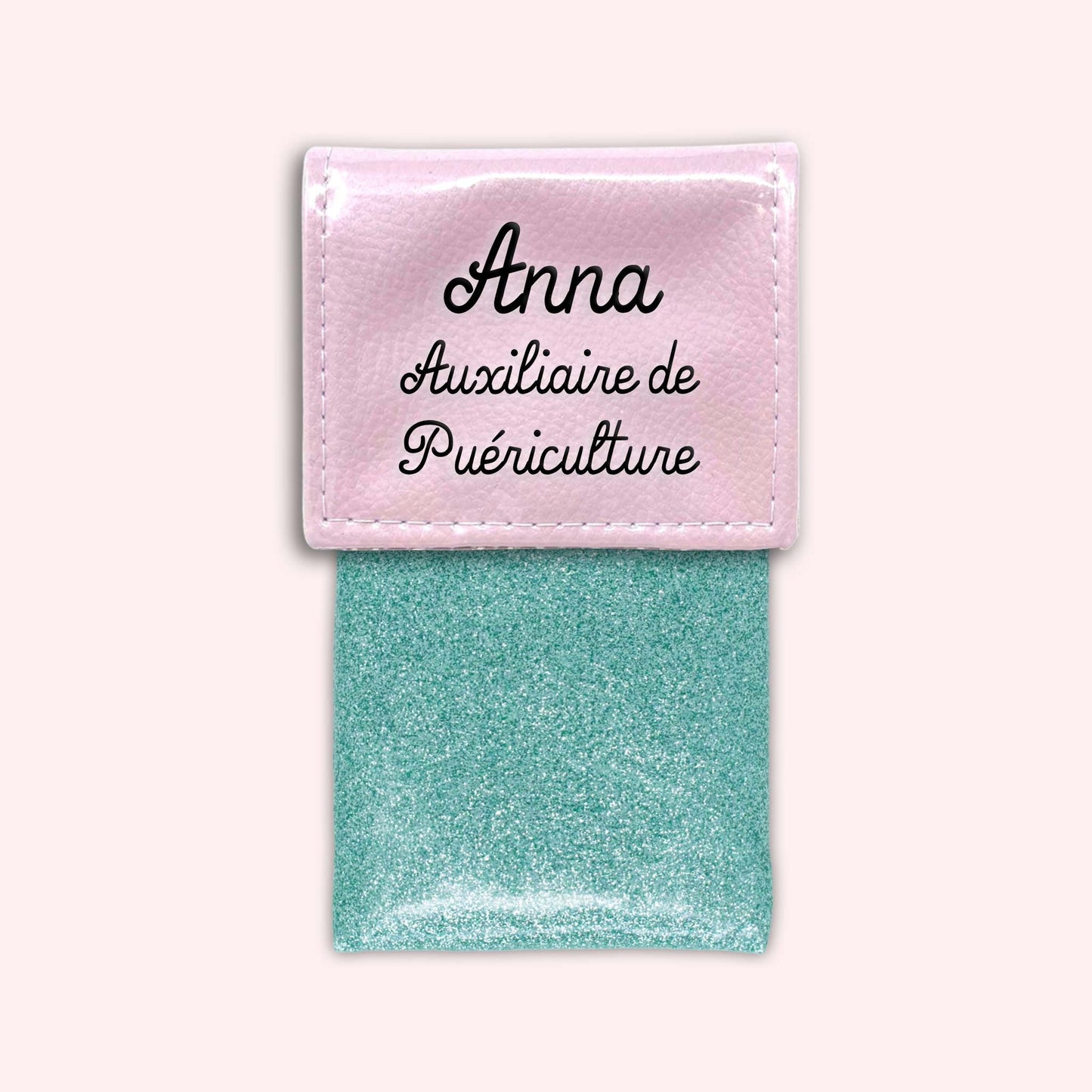 Pochette bicolore rabat Rose léger