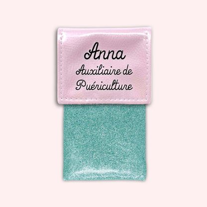 Pochette bicolore rabat Rose léger