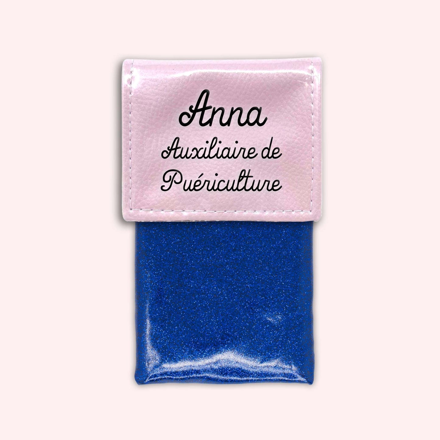 Pochette bicolore rabat Rose léger
