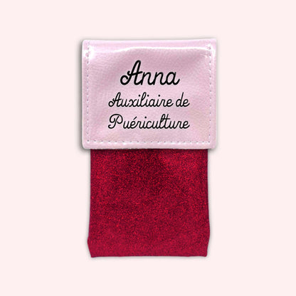 Pochette bicolore rabat Rose léger