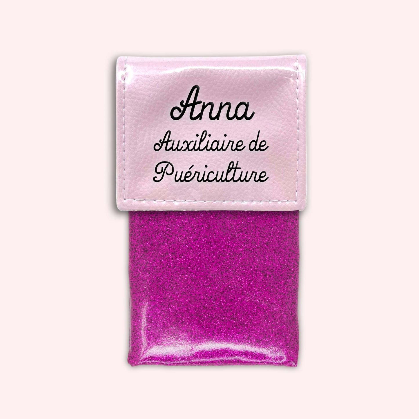 Pochette bicolore rabat Rose léger