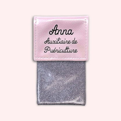 Pochette bicolore rabat Rose léger