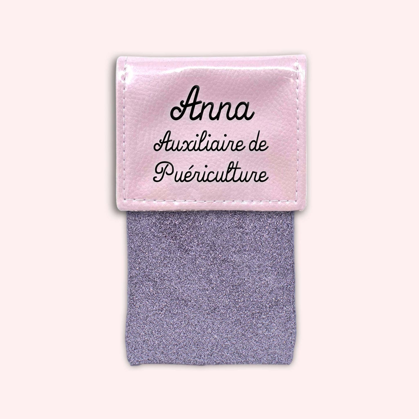 Pochette bicolore rabat Rose léger