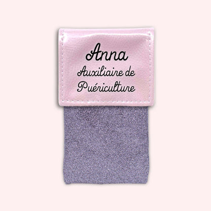 Pochette bicolore rabat Rose léger