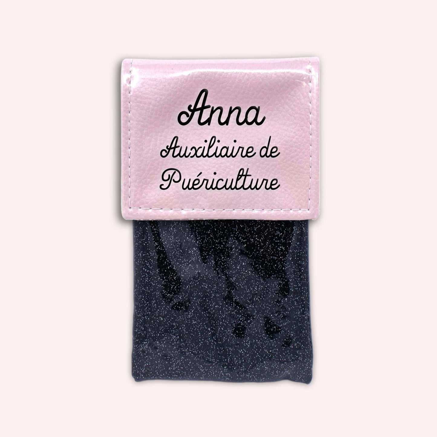 Pochette bicolore rabat Rose léger