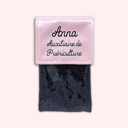 Pochette bicolore rabat Rose léger