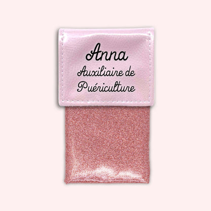 Pochette bicolore rabat Rose léger