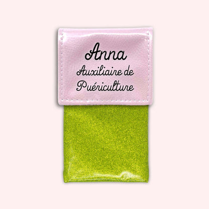 Pochette bicolore rabat Rose léger