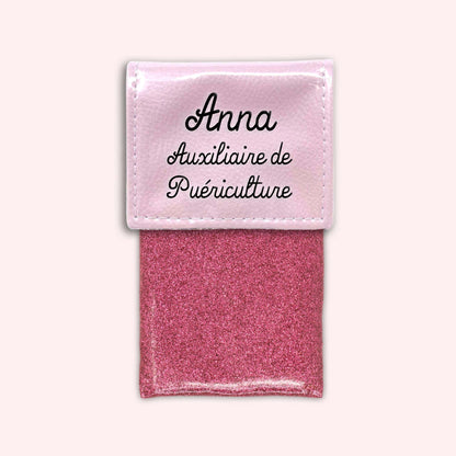 Pochette bicolore rabat Rose léger
