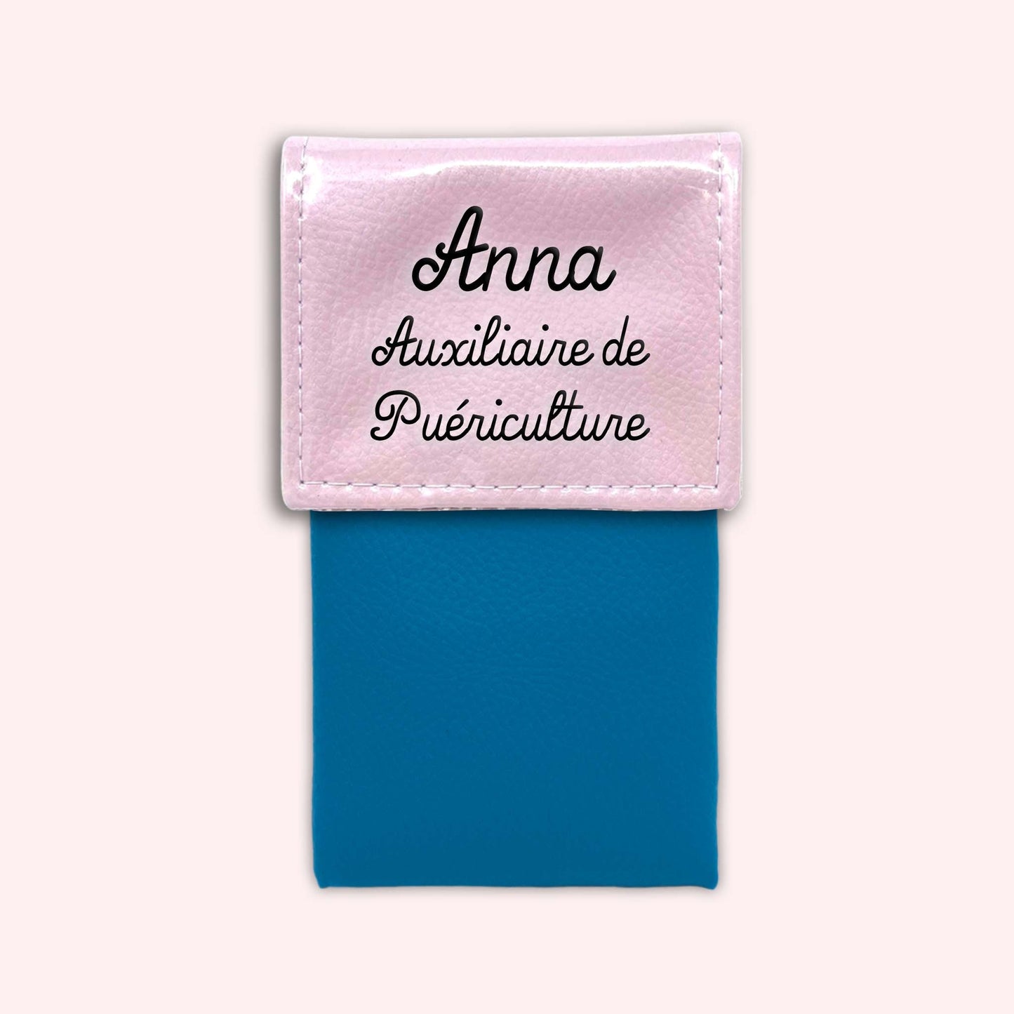 Pochette bicolore rabat Rose léger