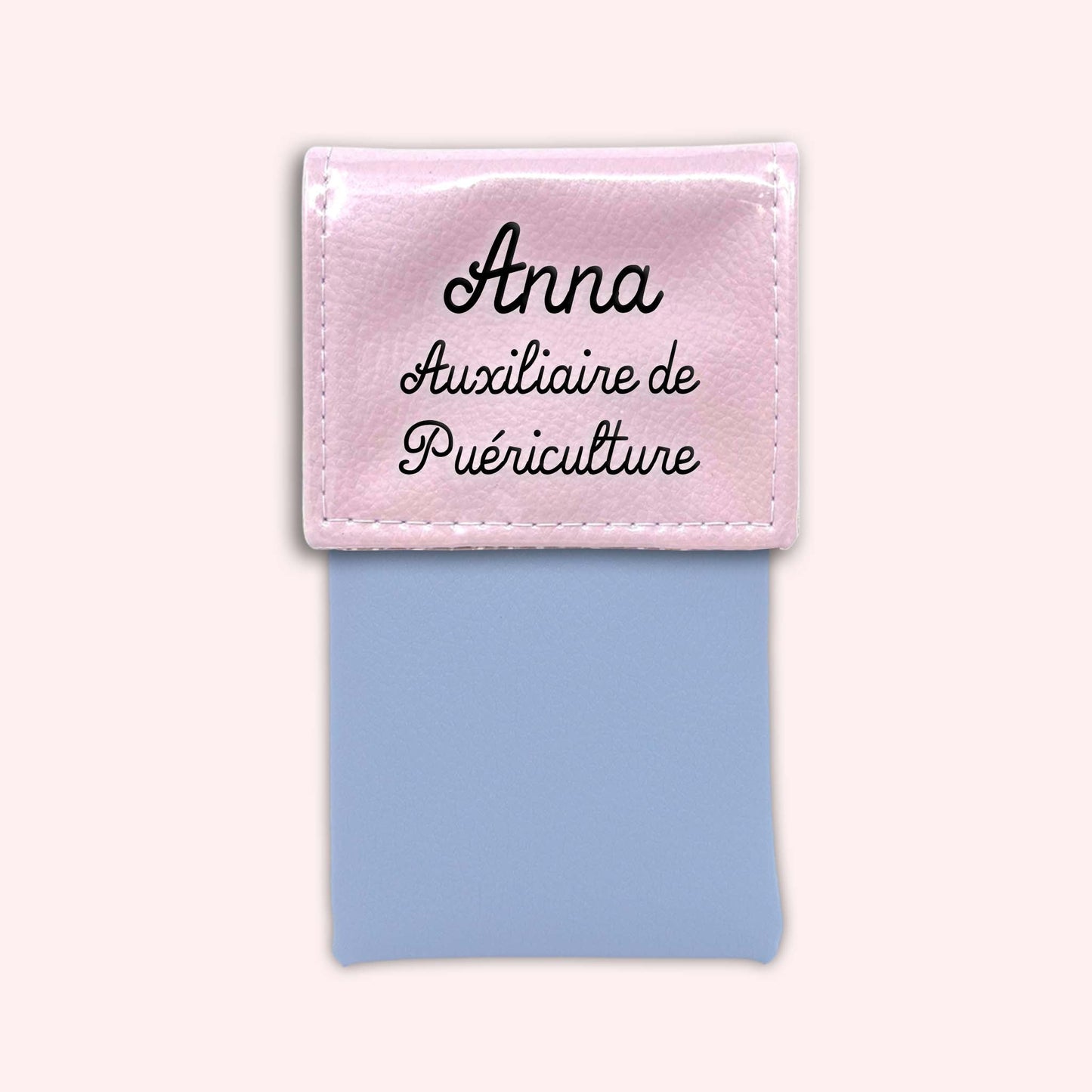 Pochette bicolore rabat Rose léger