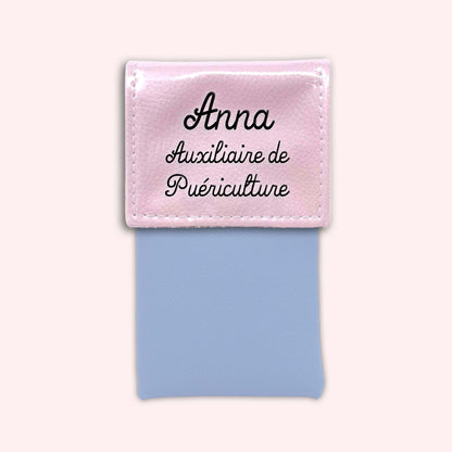Pochette bicolore rabat Rose léger