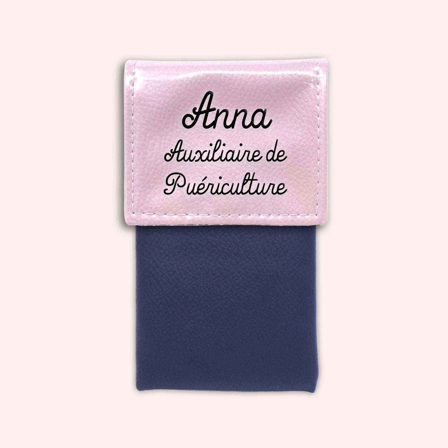 Pochette bicolore rabat Rose léger