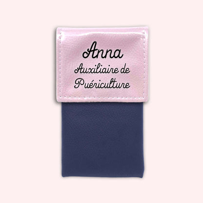 Pochette bicolore rabat Rose léger