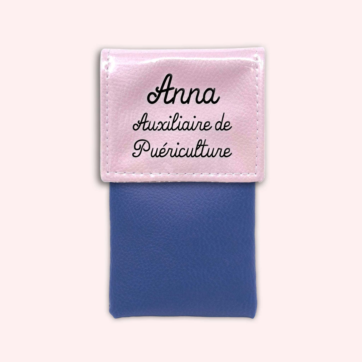 Pochette bicolore rabat Rose léger