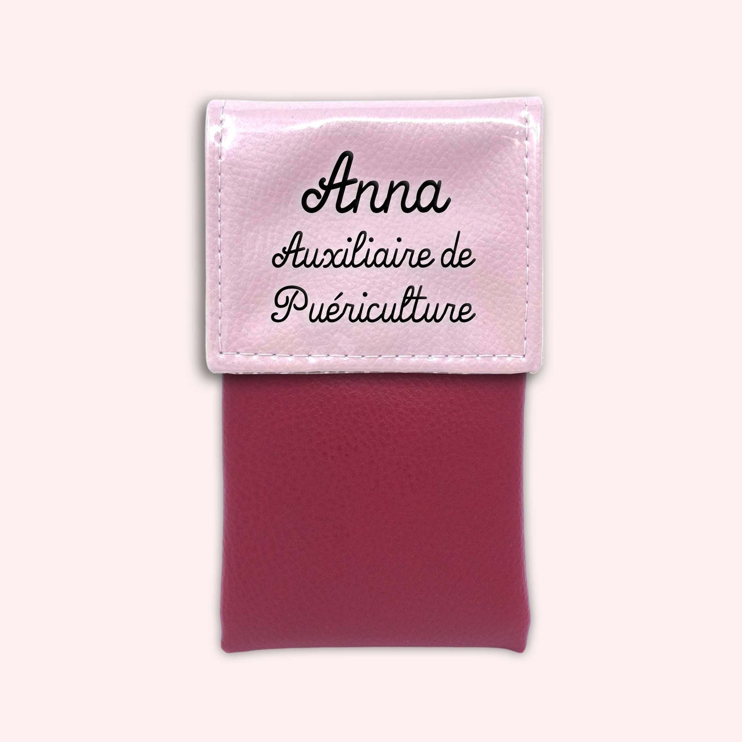 Pochette bicolore rabat Rose léger