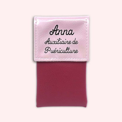 Pochette bicolore rabat Rose léger
