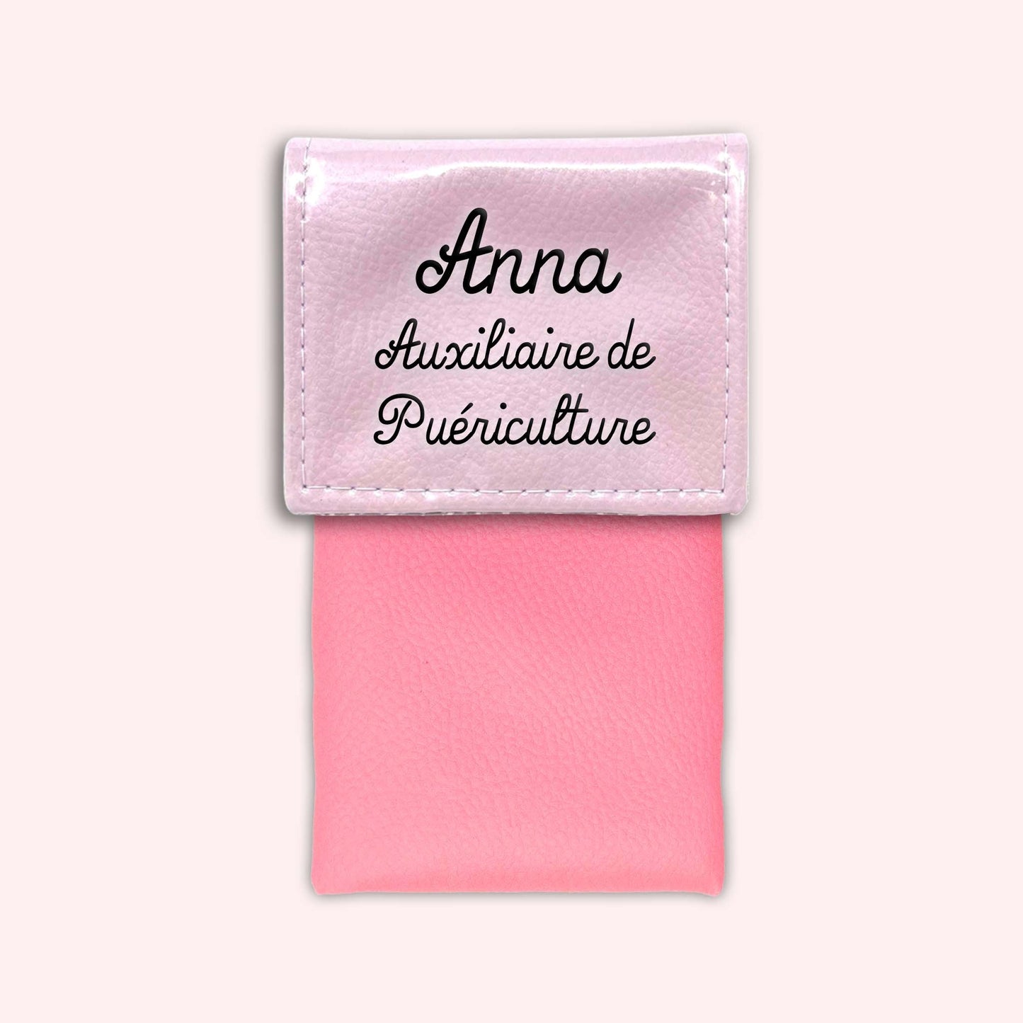 Pochette bicolore rabat Rose léger