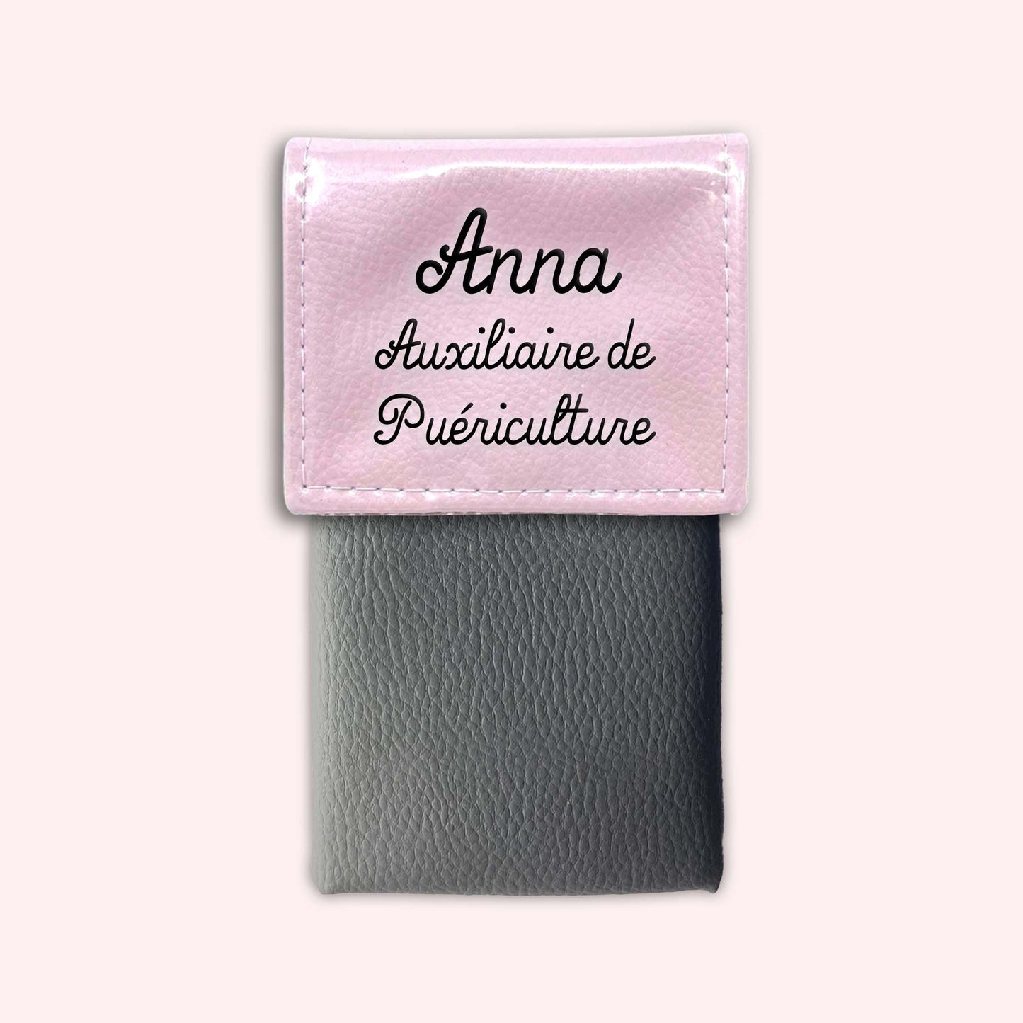 Pochette bicolore rabat Rose léger