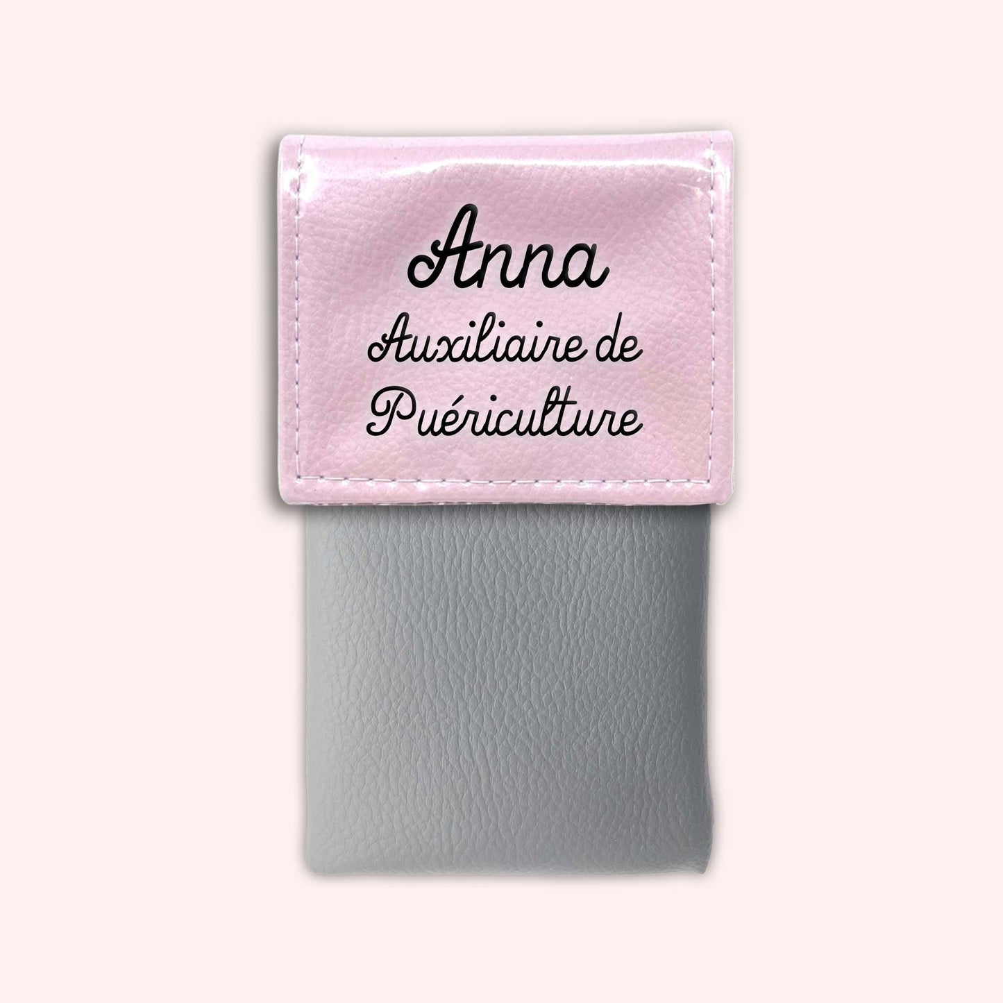 Pochette bicolore rabat Rose léger