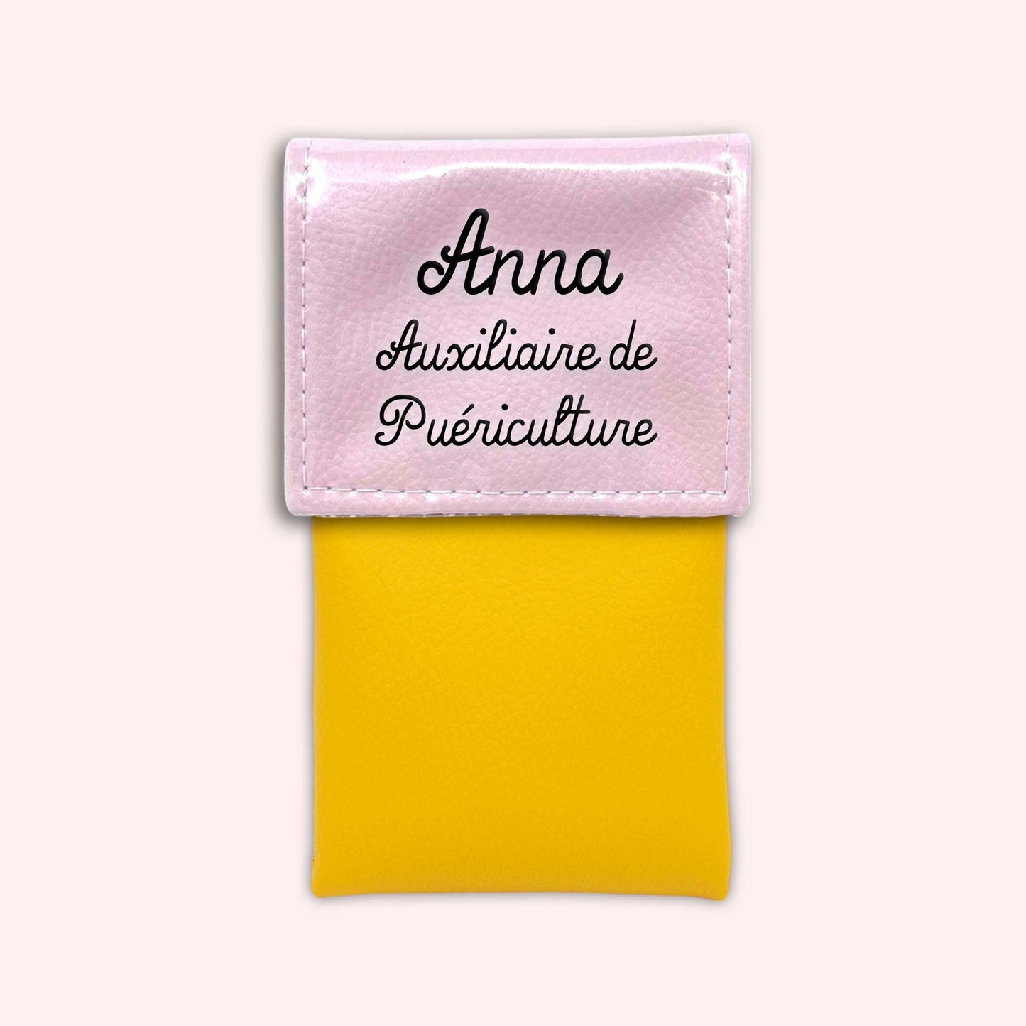 Pochette bicolore rabat Rose léger