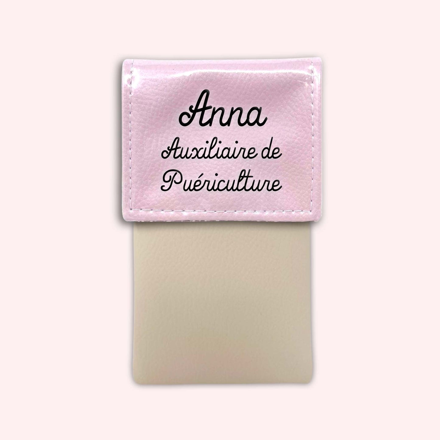 Pochette bicolore rabat Rose léger