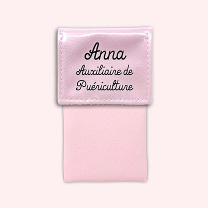 Pochette bicolore rabat Rose léger