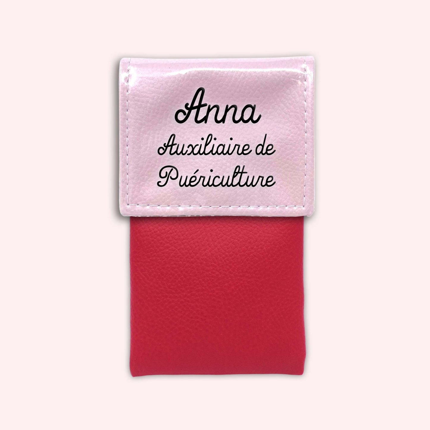 Pochette bicolore rabat Rose léger