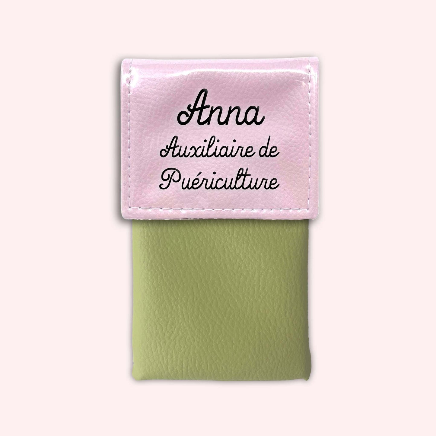 Pochette bicolore rabat Rose léger