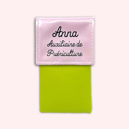 Pochette bicolore rabat Rose léger