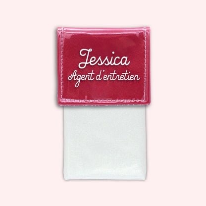Two-tone red flap pouch
