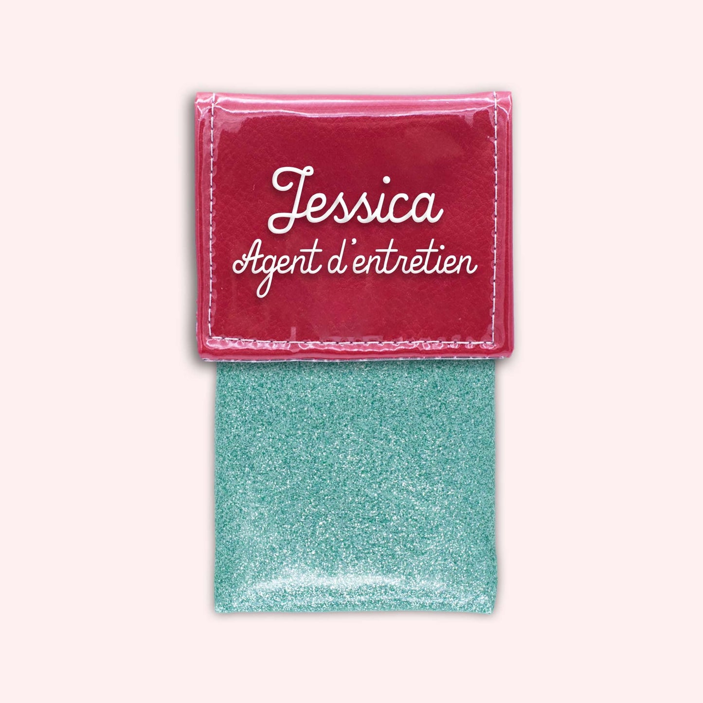 Two-tone red flap pouch