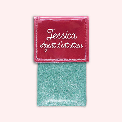 Two-tone red flap pouch