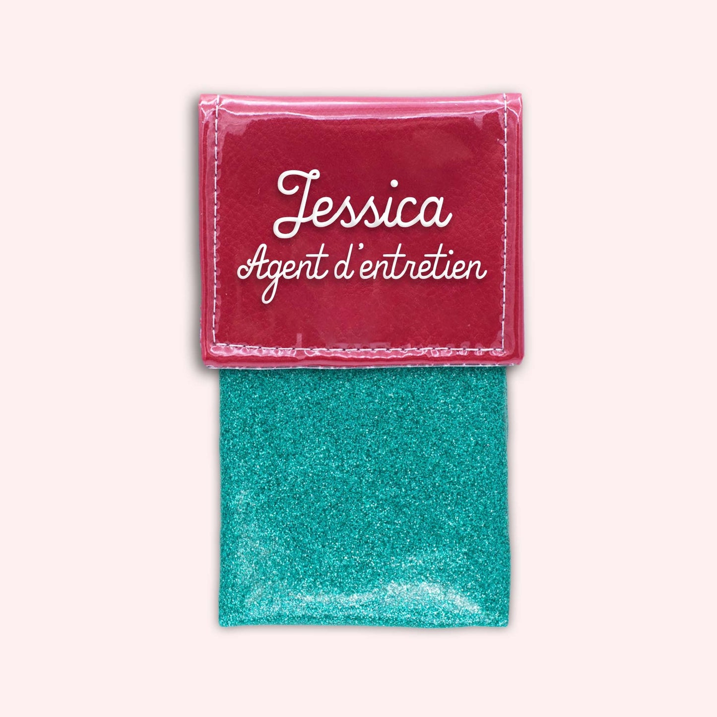 Two-tone red flap pouch