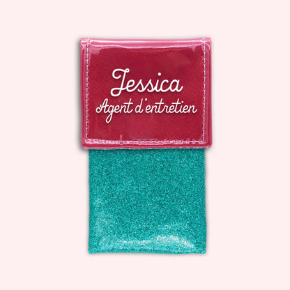 Two-tone red flap pouch
