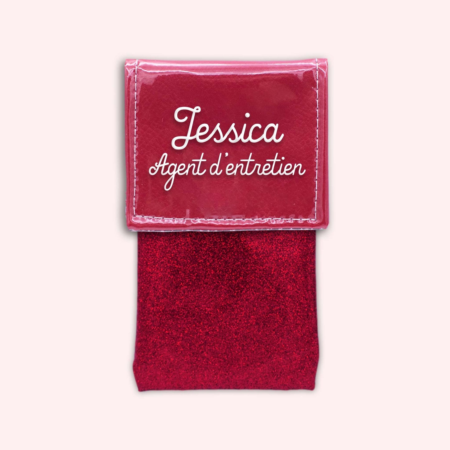 Two-tone red flap pouch