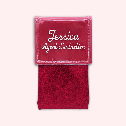 Two-tone red flap pouch
