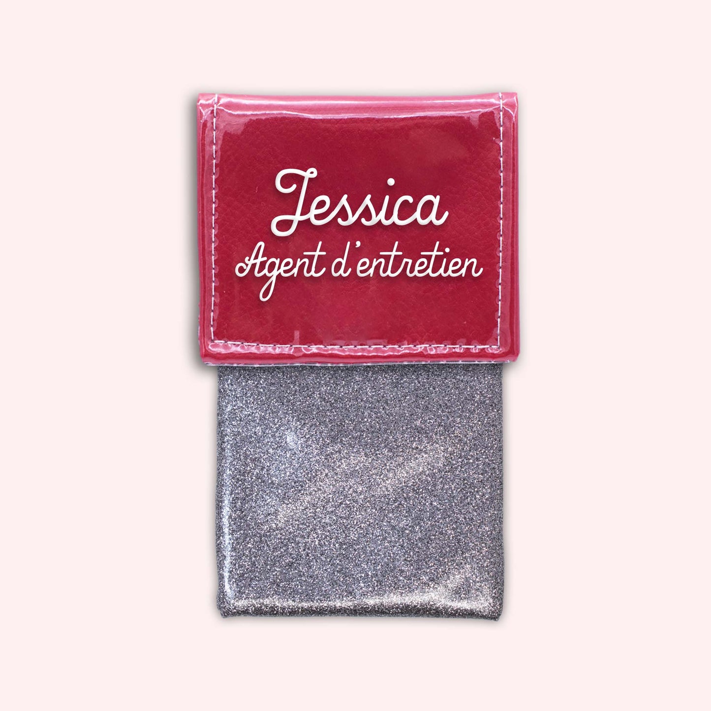 Pochette bicolore rabat Rouge
