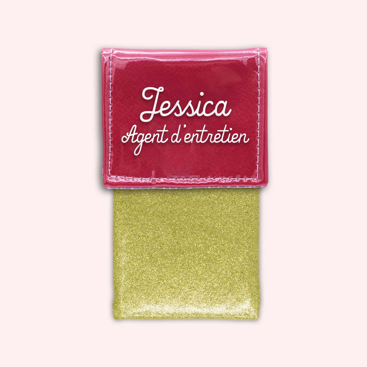 Two-tone red flap pouch